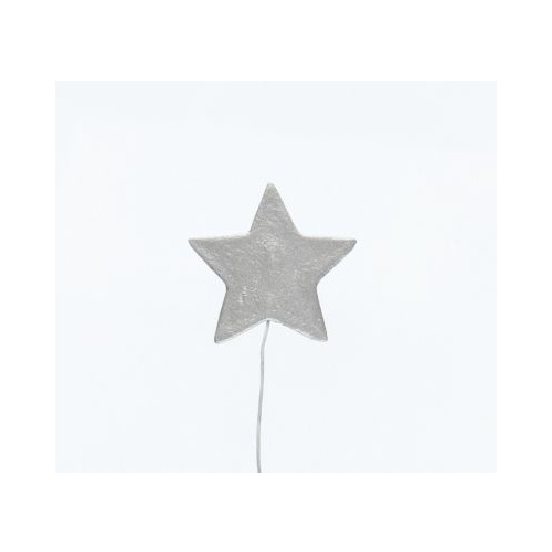 Metallic Silver Icing Stars On Wire