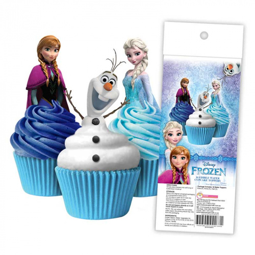 Disney Frozen Edible Wafer Cupcake Toppers - 16 Piece