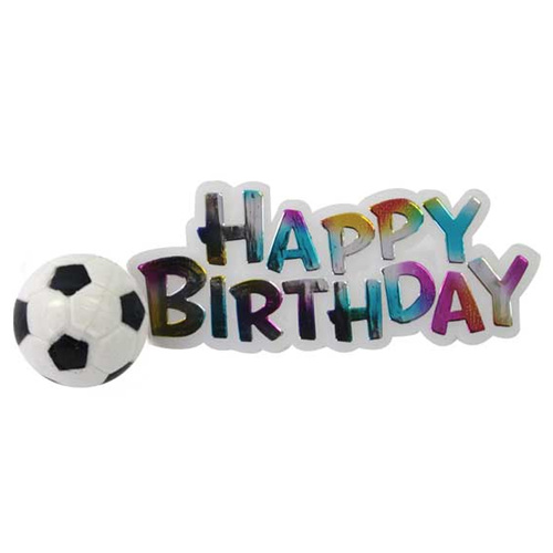 Happy Birthday Sign & Soccer Ball