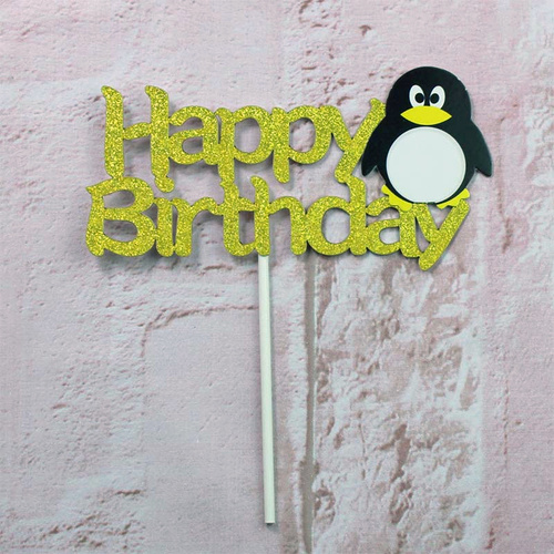 Happy Birthday Penguin Topper