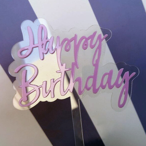 Acrylic Birthday Topper Purple
