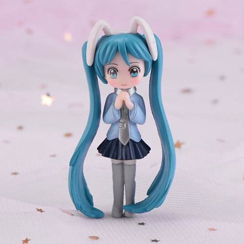 Anime Girl Blue Hair Toy Decoration