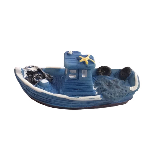 Blue Boat Ornament