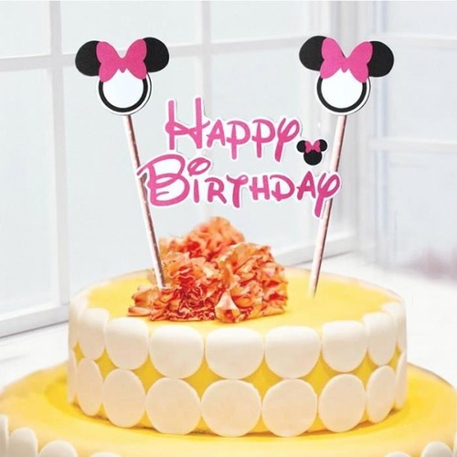 Minnie Mouse Cake Flag Topper