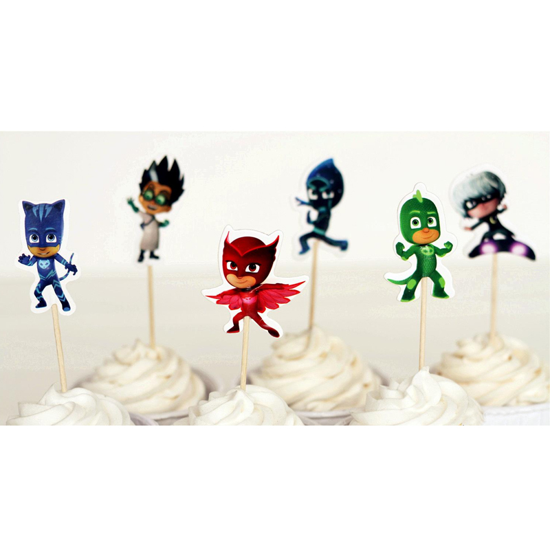 Kitchen Domain PJ Masks Cupcake Picks 24 Pieces