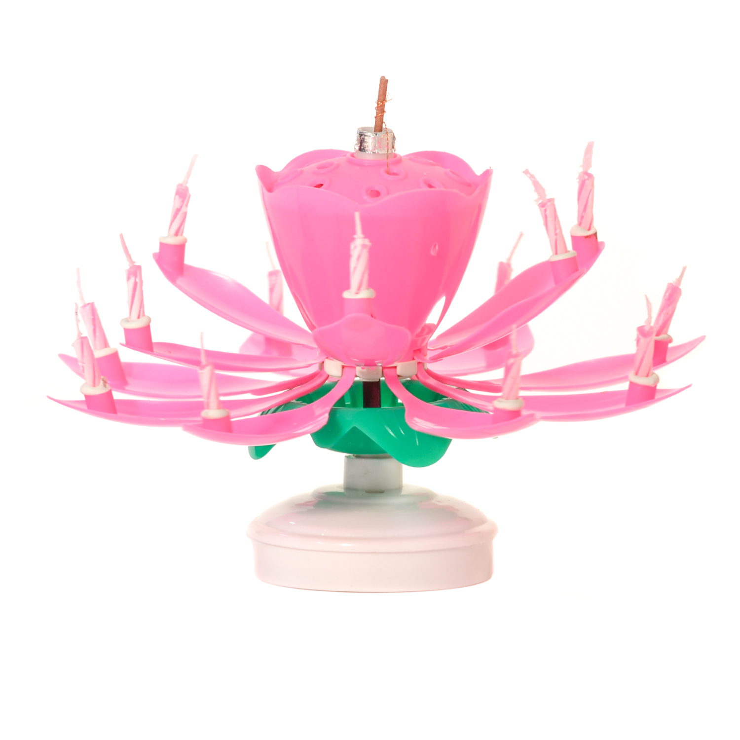 Kitchen Domain Lotus Flower Musical Birthday Candle Pink