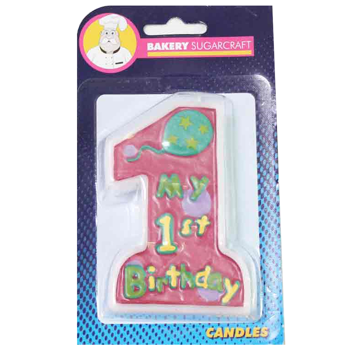 MY 1ST BIRTHDAY CANDLE PINK