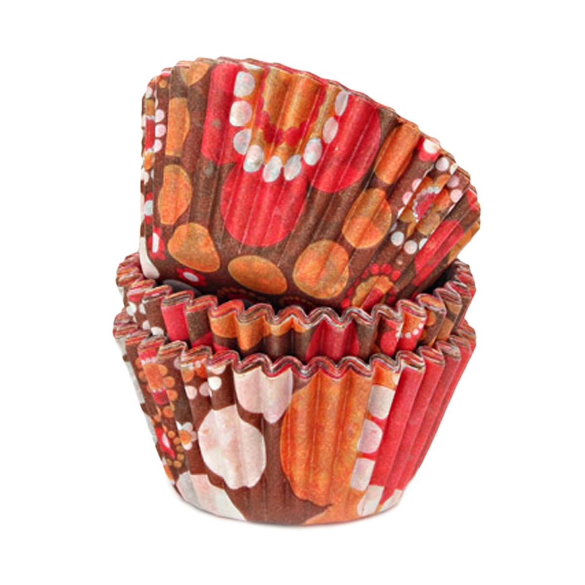 DISHY BAKING CUPS FLOWER POWER RED 60CUP