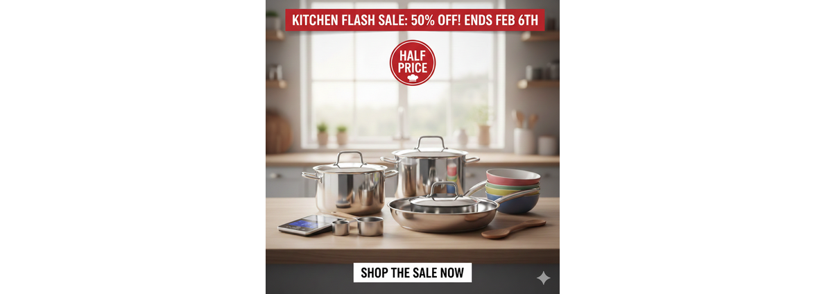 50% Off Kitchen Clearance!