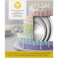 Wilton Round Cake Pan Set 4x2-6x2-8x2in