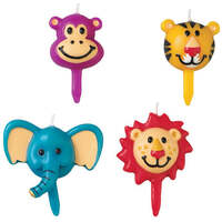 Wilton Jungle pals Candles 4 Pack