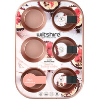 Wiltshire Rose Gold Muffin Pan 6 Cup