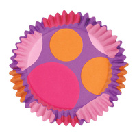 Wilton Pink/purple/orange Dots Baking Cups - 36Pk
