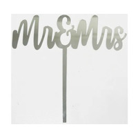 Acrylic Topper Mr & Mrs - Silver 