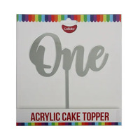 Acrylic Cake Topper ONE Silver