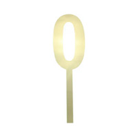 Number 0 Large Cake Topper Gold