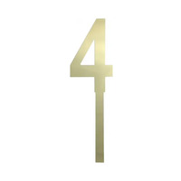 Number 4 Large Cake Topper Gold