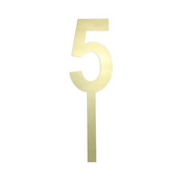 Number 5 Large Cake Topper Gold