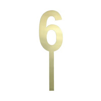 Number 6 Large Cake Topper Gold