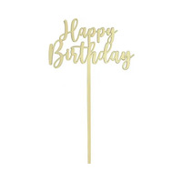 Acrylic Gold Birthday Topper