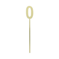 Number 0 Small Cake Topper Gold