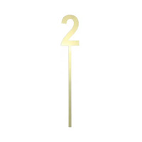 Number 2 Small Cake Topper Gold