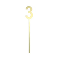 Number 3 Small Cake Topper Gold