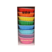 Cupcake Cases Foil- Rainbow 100pk