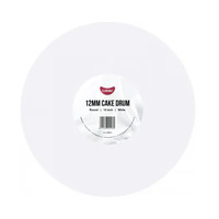 Gobake Cake Drum Round 12mm White - 10 Inch
