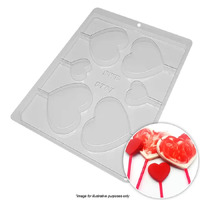 BWB Smooth Heart Lollipop Chocolate Mould 1 Piece