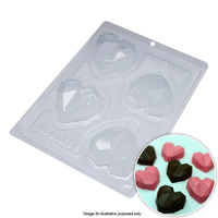 BWB Small Geo Hearts Chocolate Mould 3 Piece