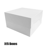 12X12X6 INCH CAKE BOX | 2 PIECE | PE COATED MILK CARTON X15 BOXES