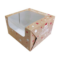 8x8x5 Merry Christmas Christmas Cake Box