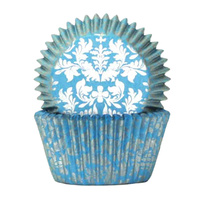 Blue/Silver High Tea 408 Baking Cups - 100 Pack