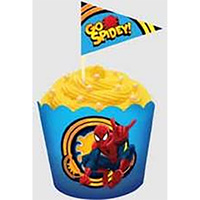 SPIDERMAN FLAT BAKING CUPS & PICKS