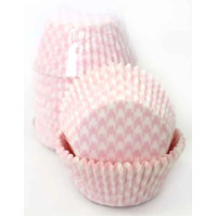 408 BAKING CUPS - PINK HOUNDS TOOTH - 250 PIECE PACK