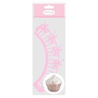 Pink Ballerina  - Cupcake Wraps 12 Pack