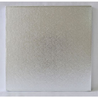 Cake Board Square Polystyrene Silver - 10 Inch