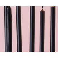 Tall Black Candles 12cm