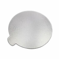 85mm Round With Tab Single Serve Cake Disc Silver 2mm Thick