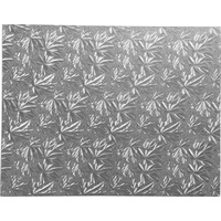 Gobake Cake Card Oblong 3mm Silver - 16 X 11 Inch