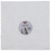 Gobake Cake Card Square 3mm Silver - 10 Inch