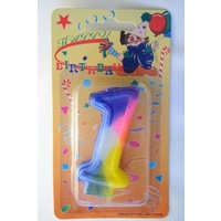 Candle Rainbow Numeral 1