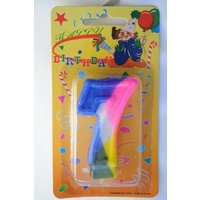Candle Rainbow Numeral 7