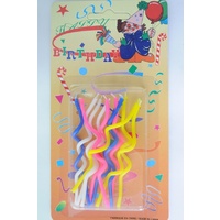 Candle Spiral Pink, White, Yellow & Blue 80mm