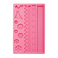 Silicone Fondant Mould - Fabric