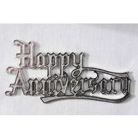 Happy Anniversary 7.5cm Silver