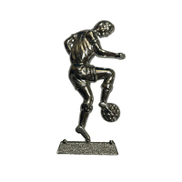 Soccer Player Silver 7.5cm