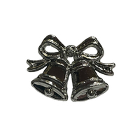 SILVER BOW & BELLS 2CM 