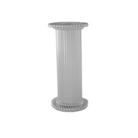 Round Fine Fluted Silver Pillar 75mm